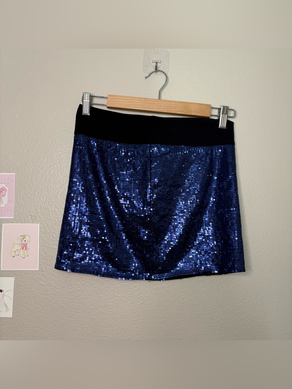 Russian Slavic sequin blue mini skirt party disco women’s motivi y2k 0